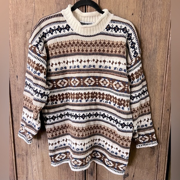 Vintage Jennifer Moore Women’s Cotton Blend Mock Neck Sweater Size Large - Picture 1 of 7